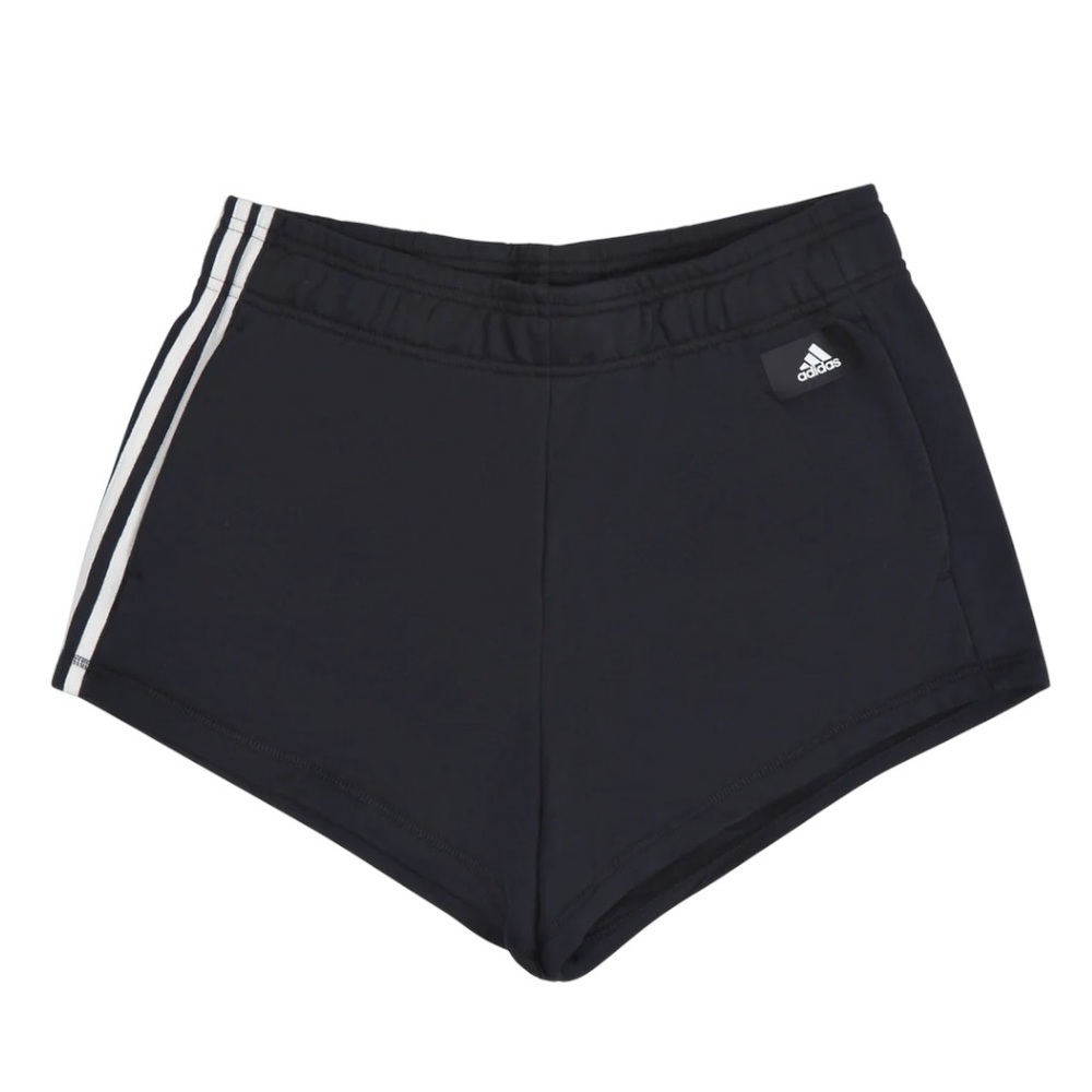Adidas Women's Large Cloth Black Logo Athletic Shorts